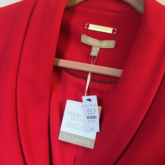 Talbots red suit blazer dress set NWT size 4p - Picture 7 of 10